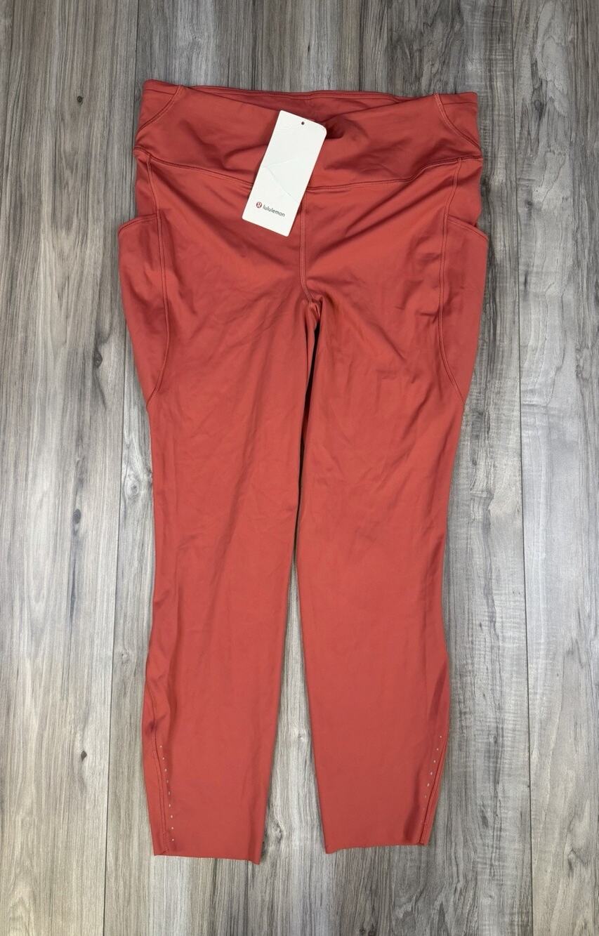 Lululemon Fast and Free HR Tight 25 Pockets Nulux Running Leggings Womens 16 NEW